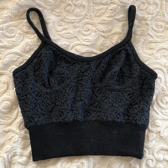 Mark Eisen lace crop cami ✨ - Picture 1 of 4